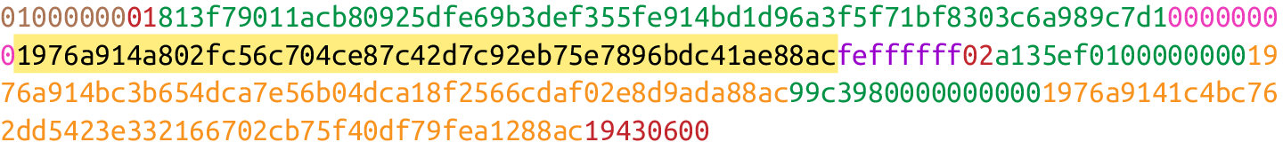 將簽名腳本替換為交易輸入對應的父交易的公鑰腳本