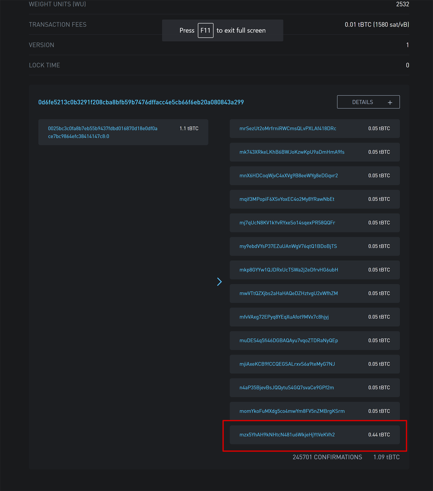 我們要使用的UTXO